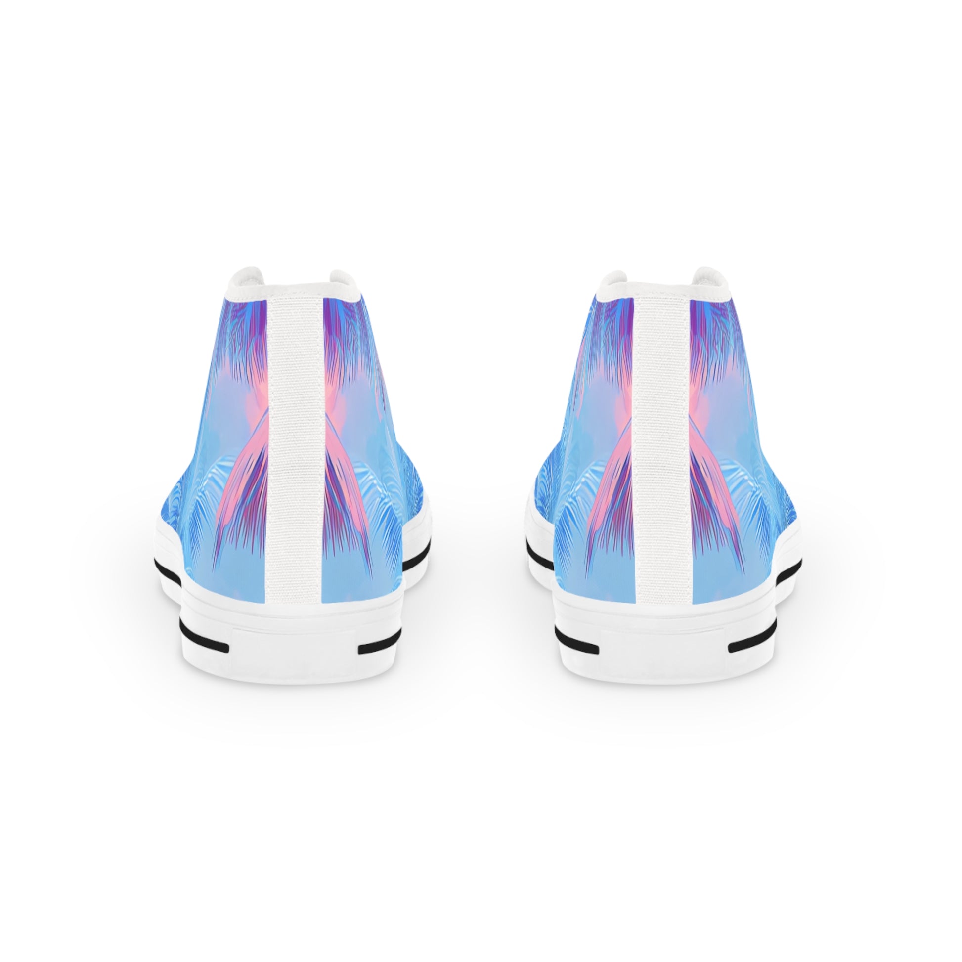 Ethereal Pastel Palms Men's High Top Sneakers, Artsulli - Art is Long, Life is Short, Shoes, , , , , , , 