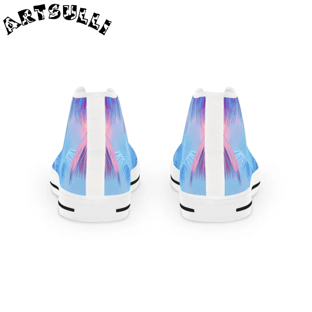 JAKKOUTTHEBXX Ethereal Pastel Palms Men’s High Top Sneakers