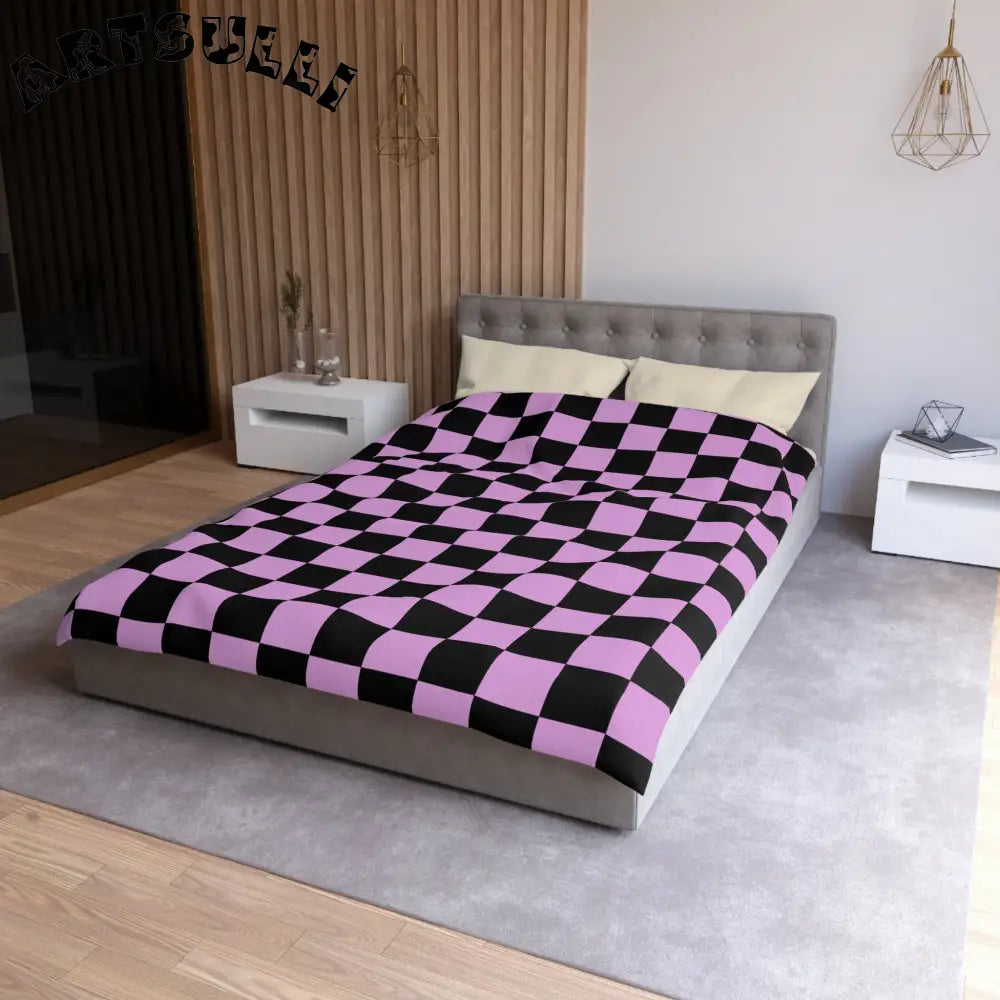 JAKKOUTTHEBXX Pixel Punk Vision Microfiber Duvet Cover JAKKOUTTHEBXX