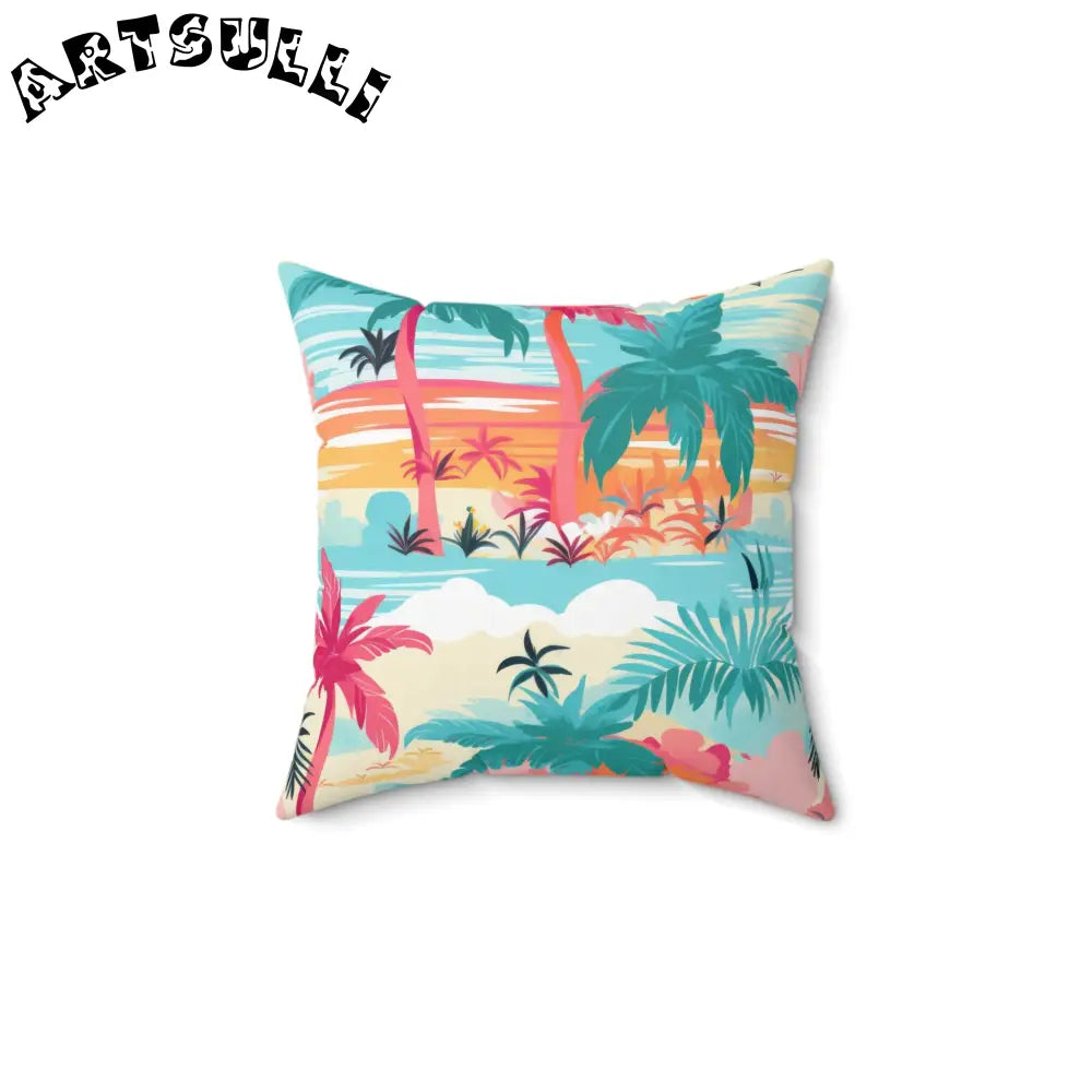 JAKKOUTTHEBXX Tropical Palm Beach Paradise Multi-Color Spun