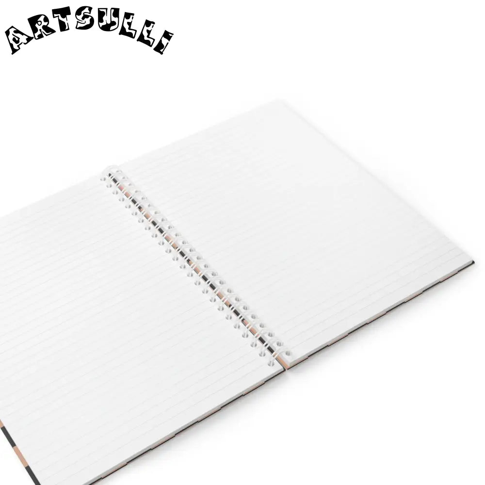 JAKKOUTTHEBXX Checkerboard Soft Orange and Black Spiral Notebook