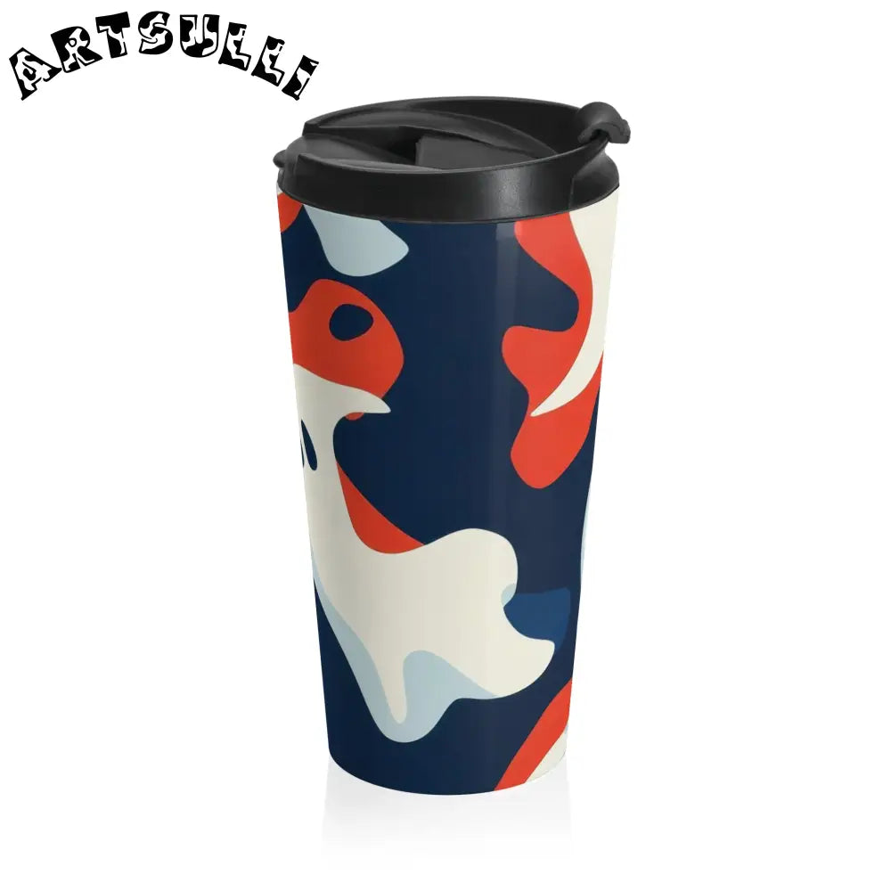 JAKKOUTTHEBXX Camo Ghosts Stainless Steel Travel Mug JAKKOUTTHEBXX