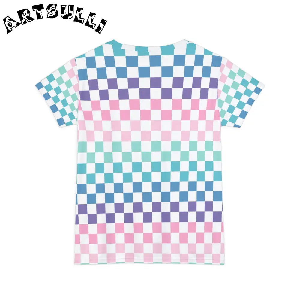 JAKKOUTTHEBXX Vaporwave Rainbow Checkerboard Multi-Color Women’s