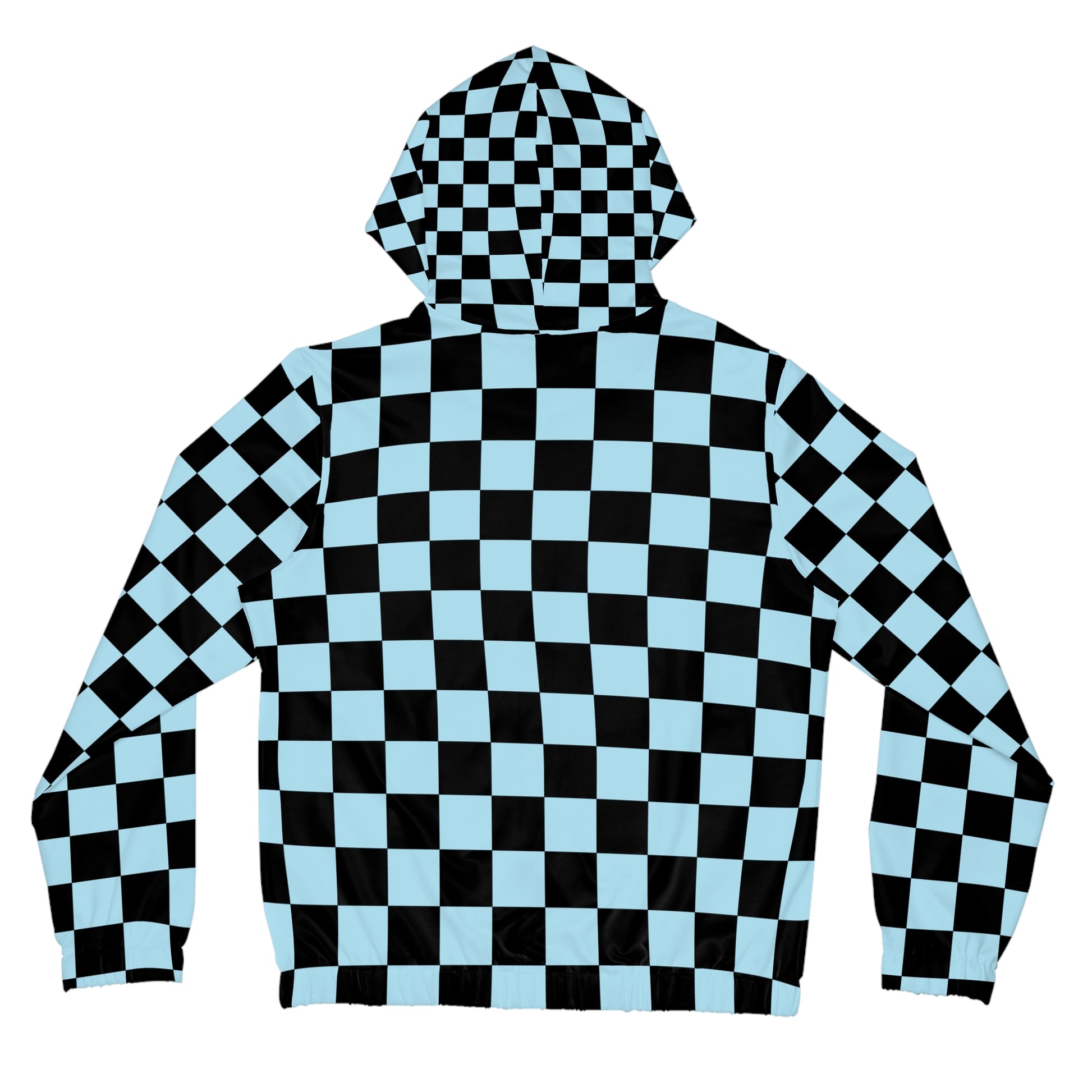 Checkerboard Black and Blue Women’s Full-Zip Hoodie (AOP), Artsulli - Art is Long, Life is Short, All Over Prints, , , , , , , 