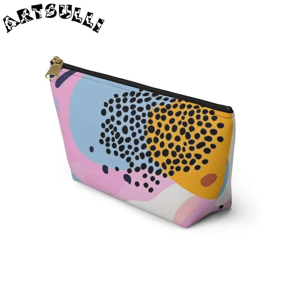 JAKKOUTTHEBXX Colorful Abstract Dots and Shapes Accessory Pouch w