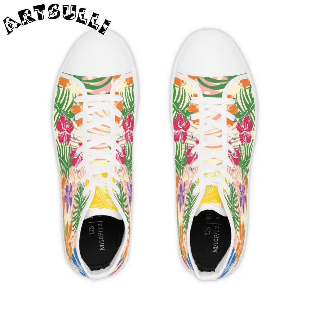 JAKKOUTTHEBXX Tropical Art Printed Breathable Polyester Canvas Sneakers 2025