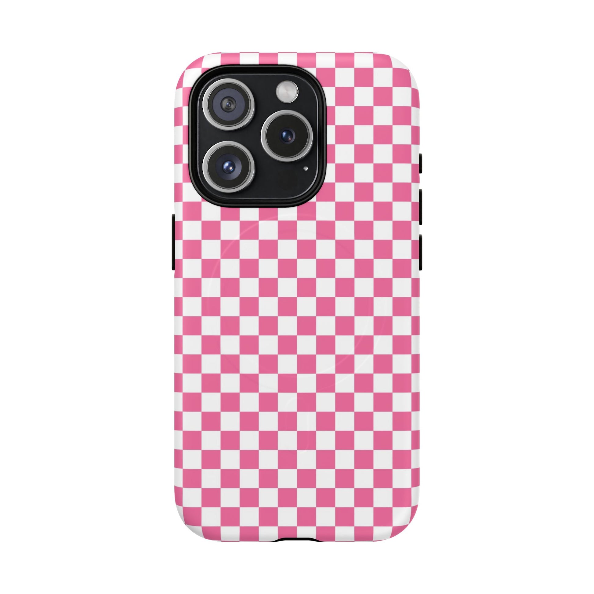 Yuyushiki Pink Check Tough Magnetic Cases, Artsulli - Art is Long, Life is Short, Phone Case, Size, iPhone 15 Pro, Surface, Matte, , , 13535001369021201153