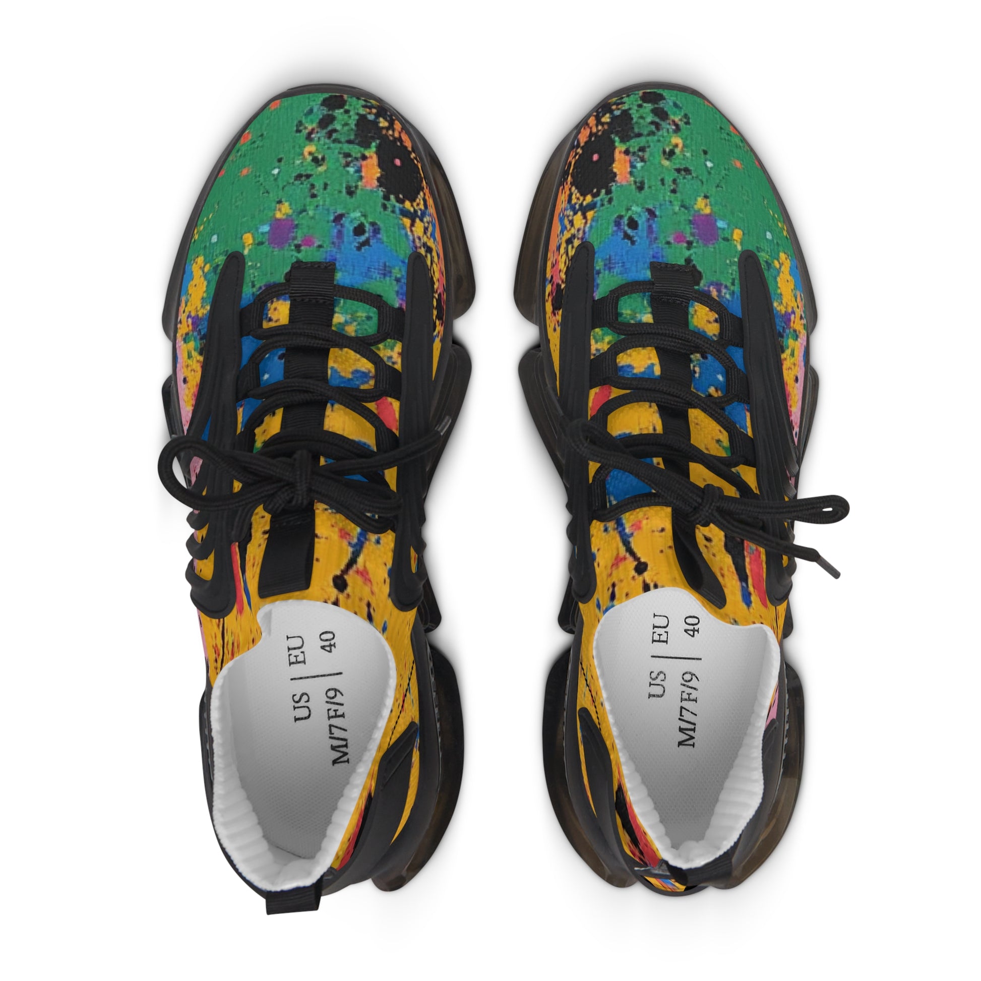 The Colors Of Paint Splatter Women's Mesh Sneakers, Artsulli - Art is Long, Life is Short, Shoes, , , , , , , 