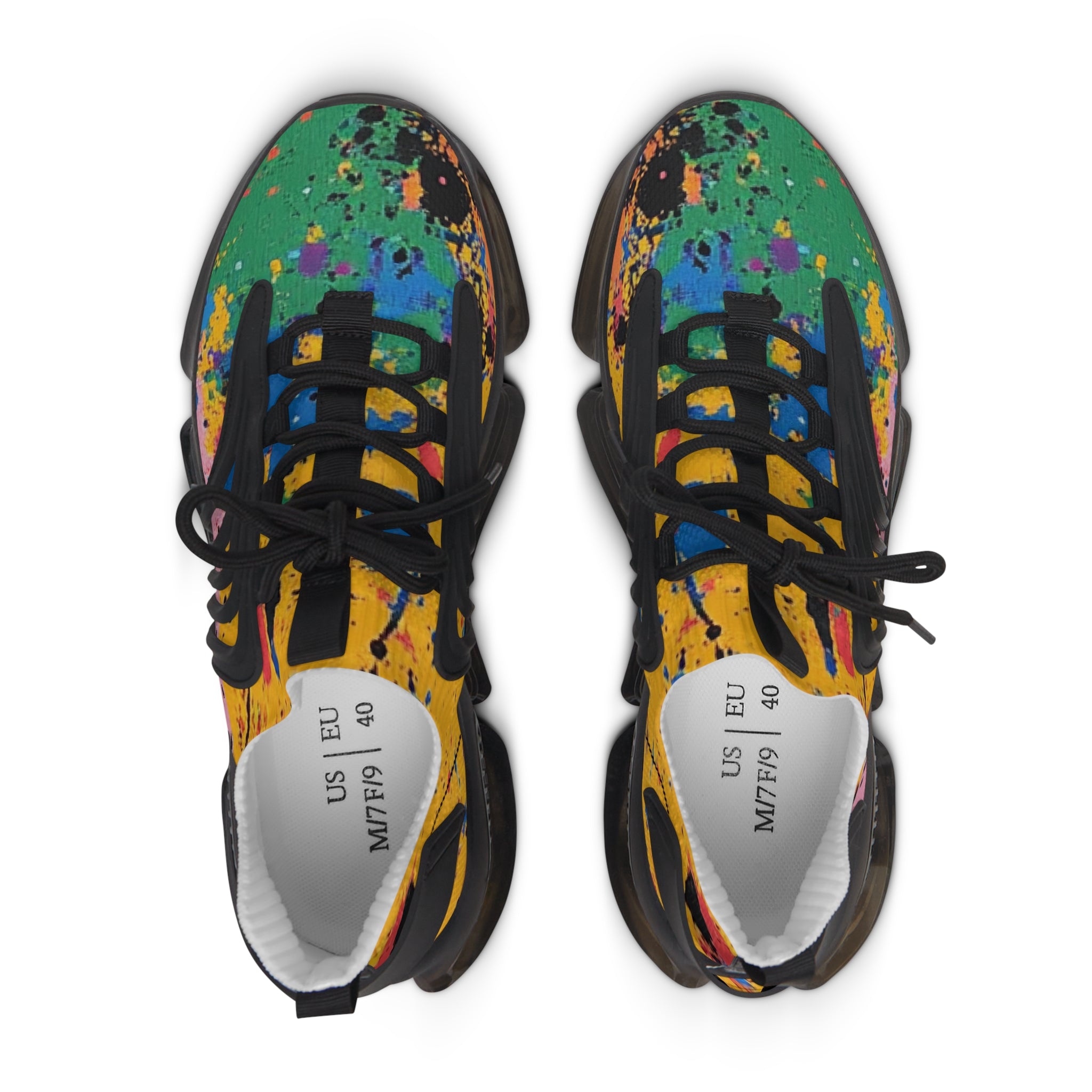 The Colors Of Paint Splatter Women's Mesh Sneakers, Artsulli - Art is Long, Life is Short, Shoes, , , , , , , 