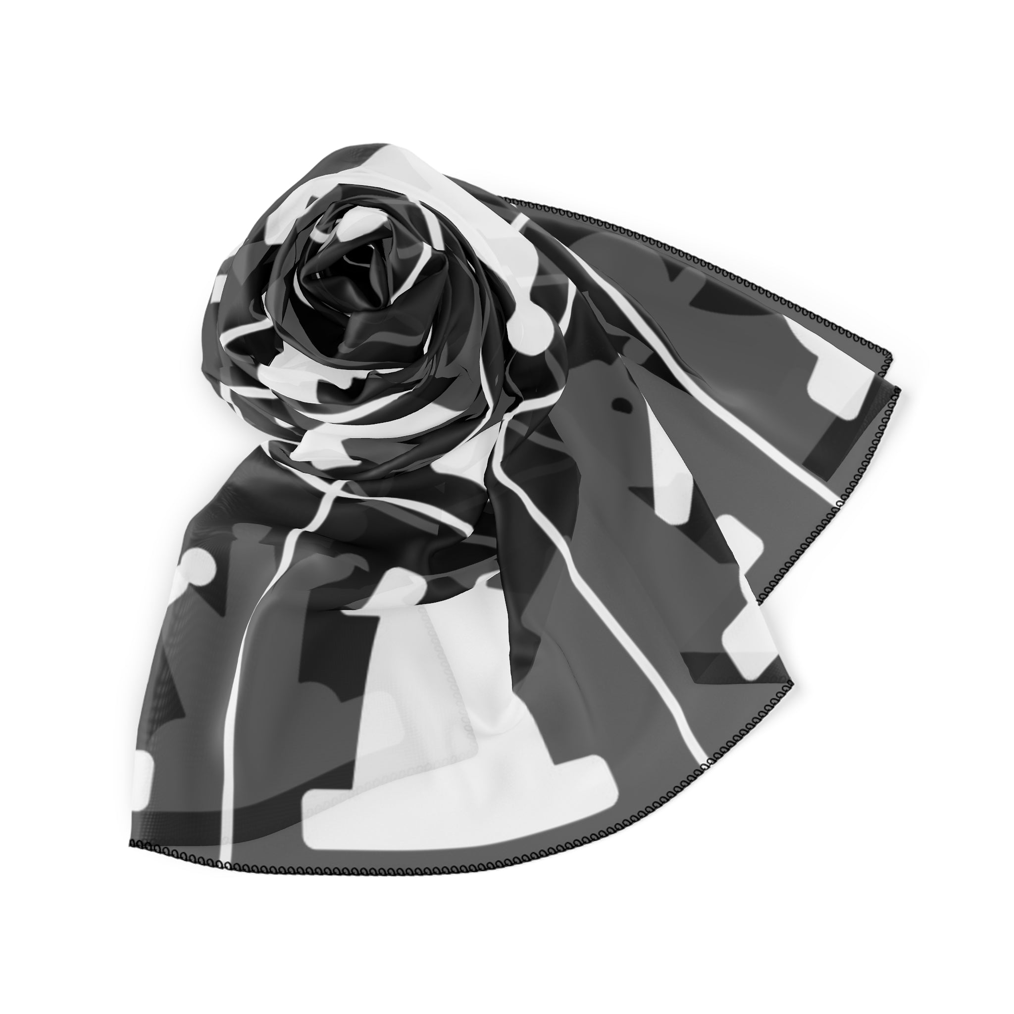 Chessboard Poly Scarf, Artsulli - Art is Long, Life is Short, Accessories, , , , , , , 
