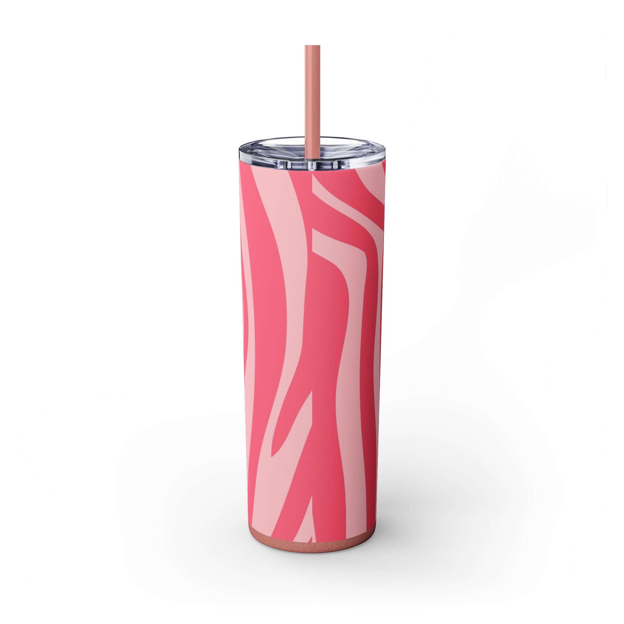 Nagels Pink Zebra Skinny Tumbler with Straw, 20oz, Artsulli - Art is Long, Life is Short, Mug, , , , , , , 