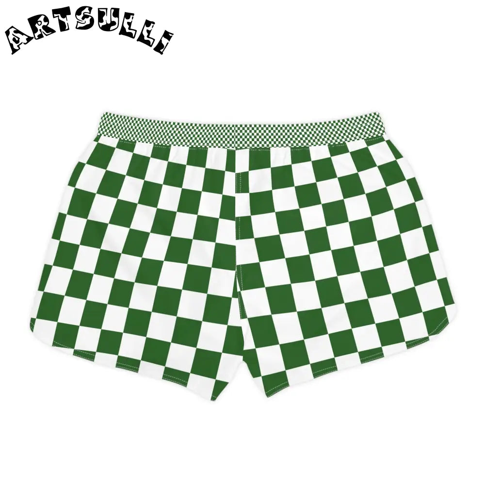 JAKKOUTTHEBXX Checkerboard White and Dark Green Women’s Casual