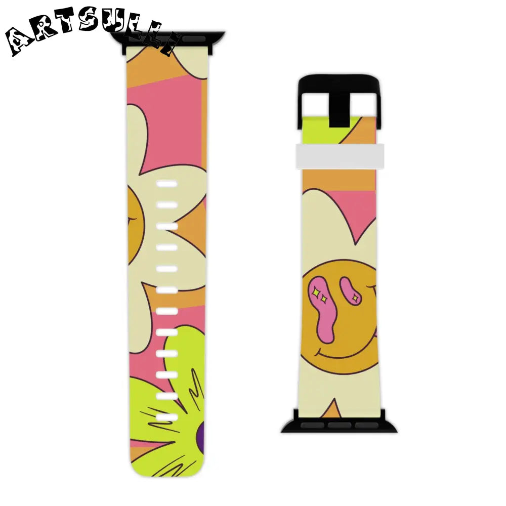 JAKKOUTTHEBXX Trippy Sour Face Rave Watch Band for Apple Watch