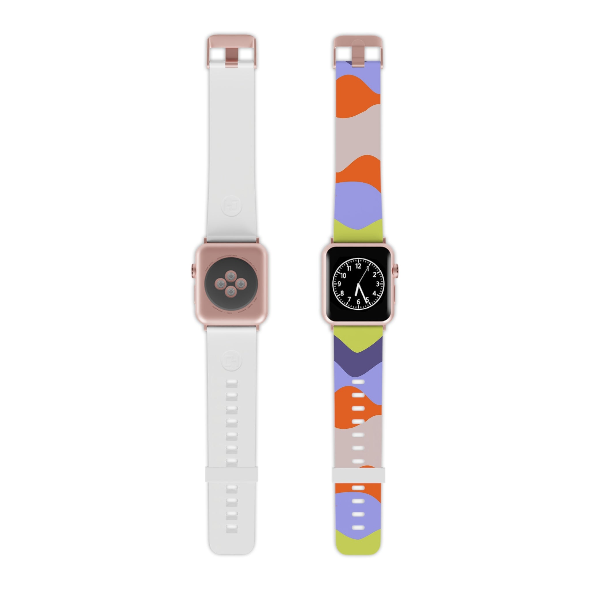 Waves Red and Blue Watch Band for Apple Watch, Artsulli - Art is Long, Life is Short, Accessories, Size, 7.5'' × 0.75'' / 38 - 40 mm, Color, Rose Gold, , , 22486400286702227775