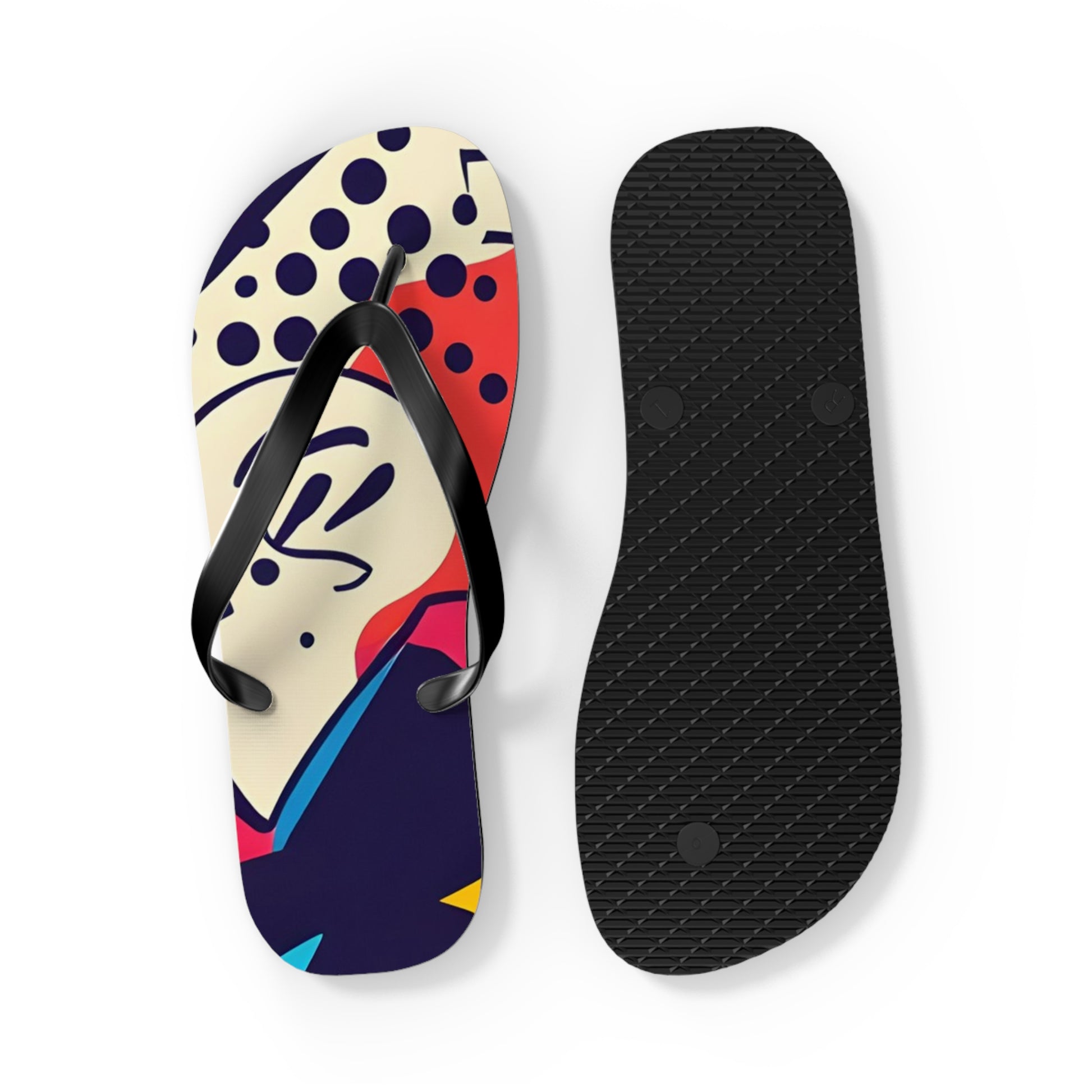 Comic x Pop Art Flip Flops, Artsulli - Art is Long, Life is Short, Shoes, , , , , , , 