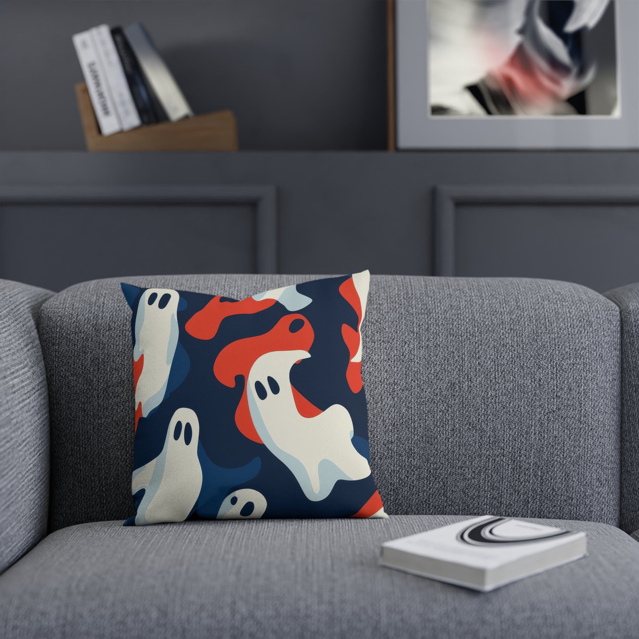 Camo Ghosts Cushion, Artsulli - Art is Long, Life is Short, Home Decor, , , , , , , 