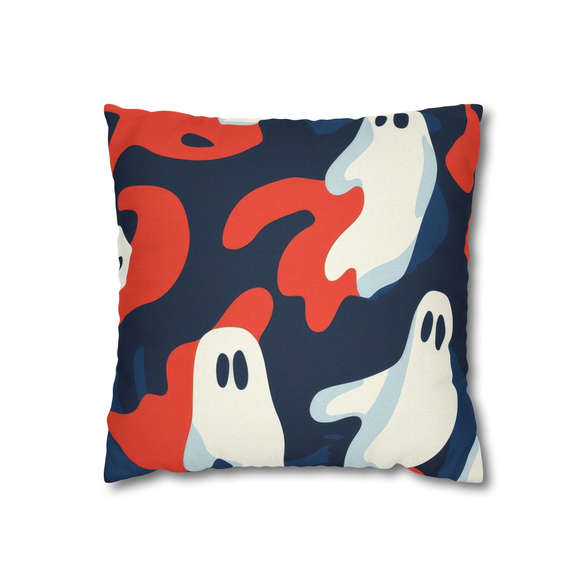 Camo Ghosts Spun Polyester Square Pillowcase, Artsulli - Art is Long, Life is Short, Home Decor, Size, 14" × 14", , , , , 15747542542425