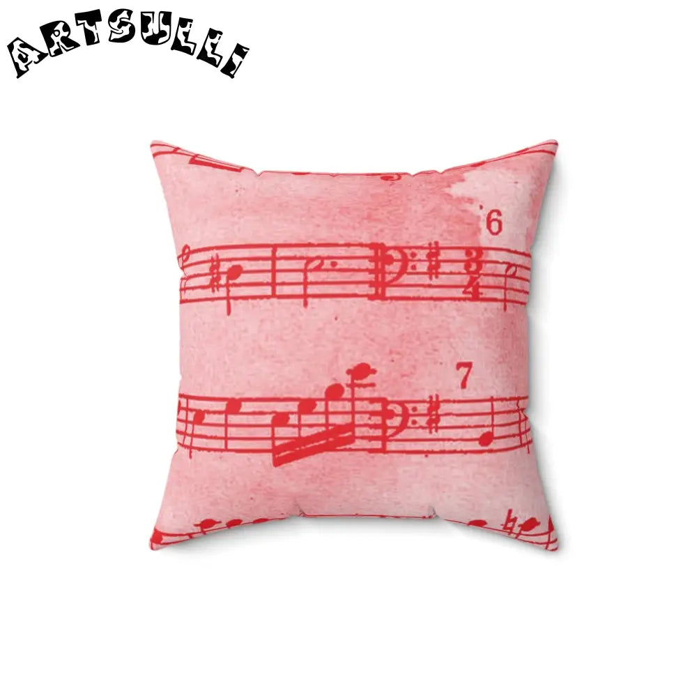 JAKKOUTTHEBXX Pink Musical Note Double Sided Pillow 2025