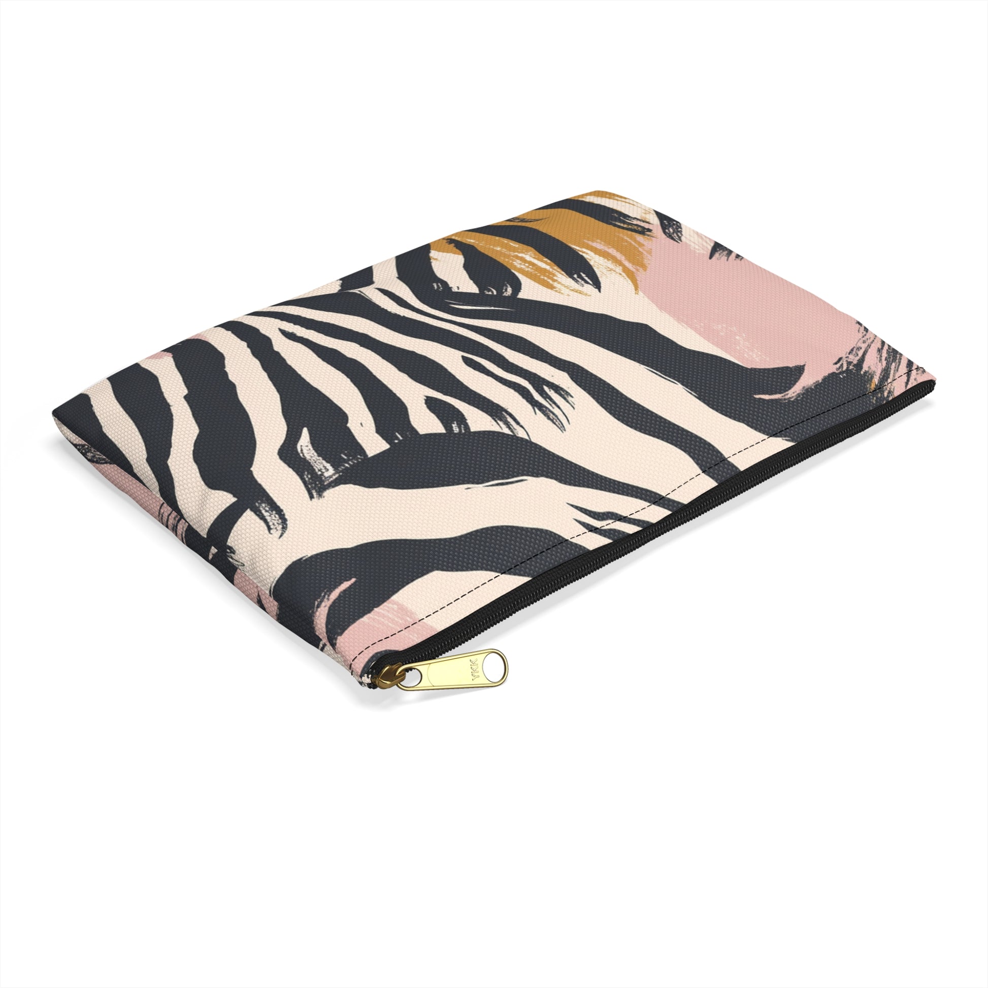 Zebra Brush Strokes Accessory Pouch, Artsulli - Art is Long, Life is Short, Bags, , , , , , , 