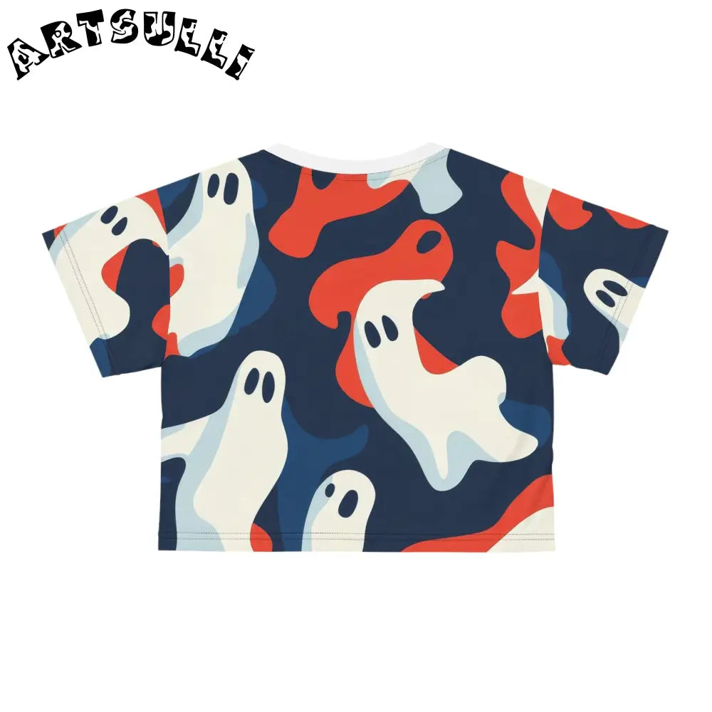 JAKKOUTTHEBXX Camo Ghosts Crop Tee (AOP) JAKKOUTTHEBXX Artsulli