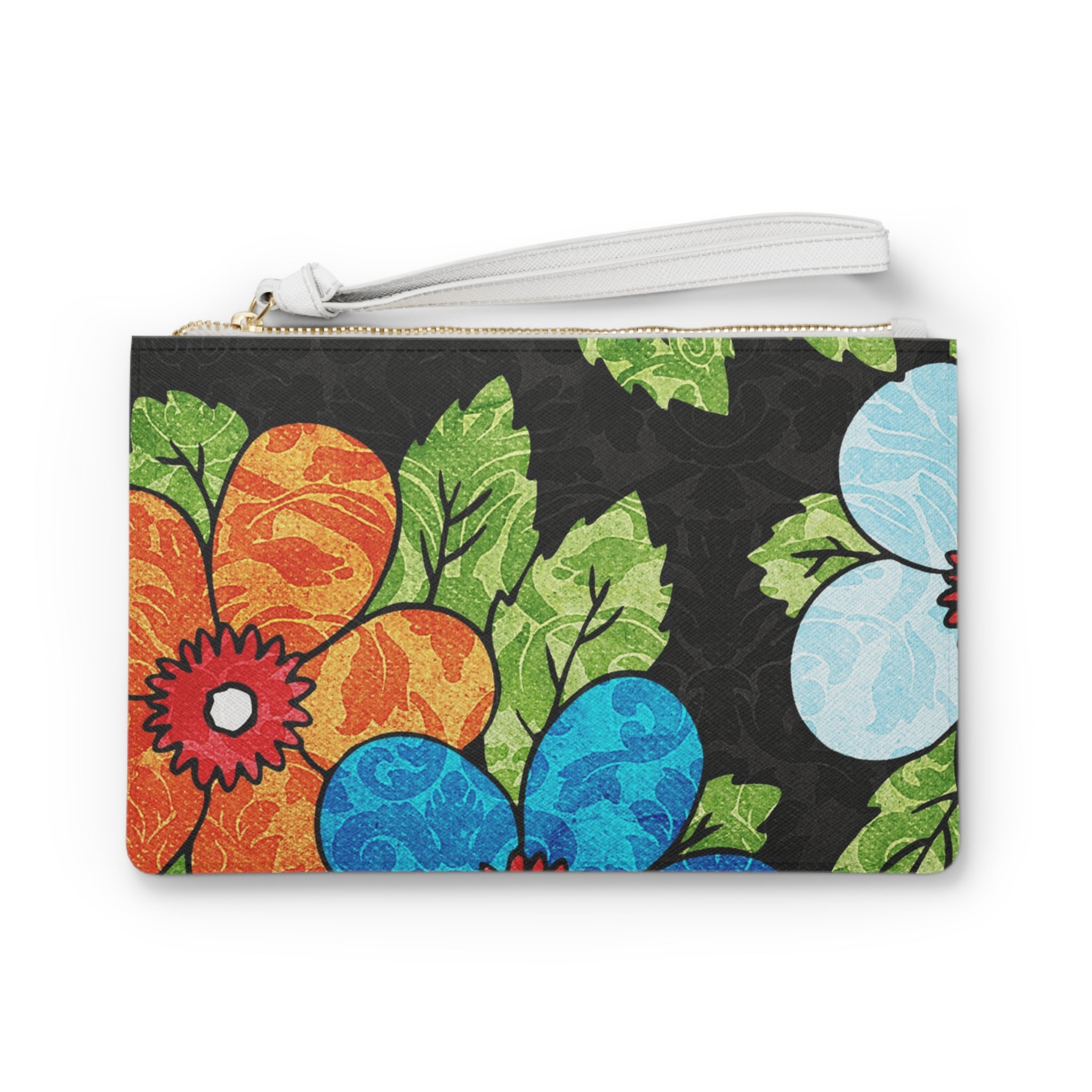 Groovy Black Floral Kl Clutch Bag, Artsulli - Art is Long, Life is Short, Bags, Size, One size, , , , , 27047634289865512785