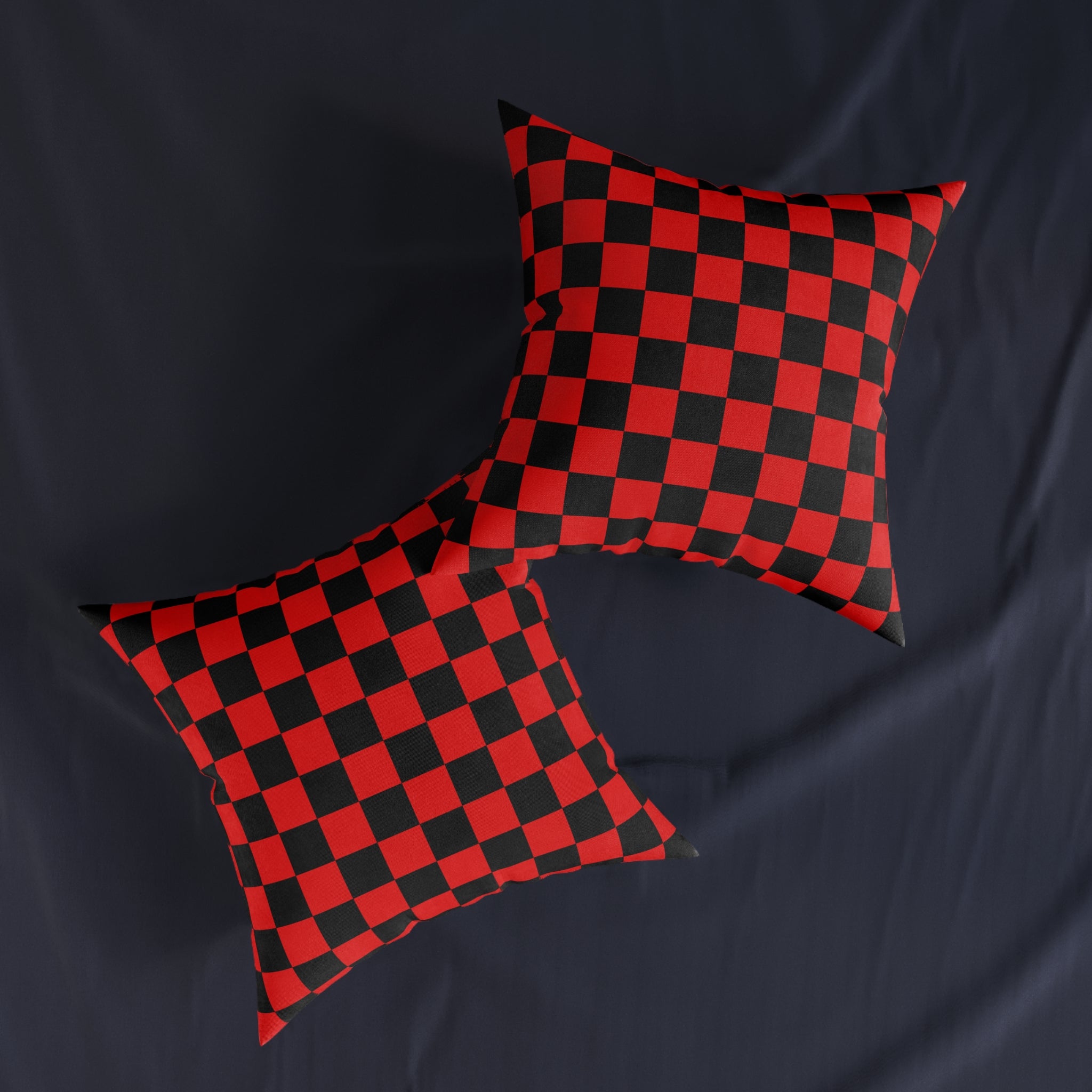 Checkerboard Red and Black Square Pillow, Artsulli - Art is Long, Life is Short, Home Decor, , , , , , , 