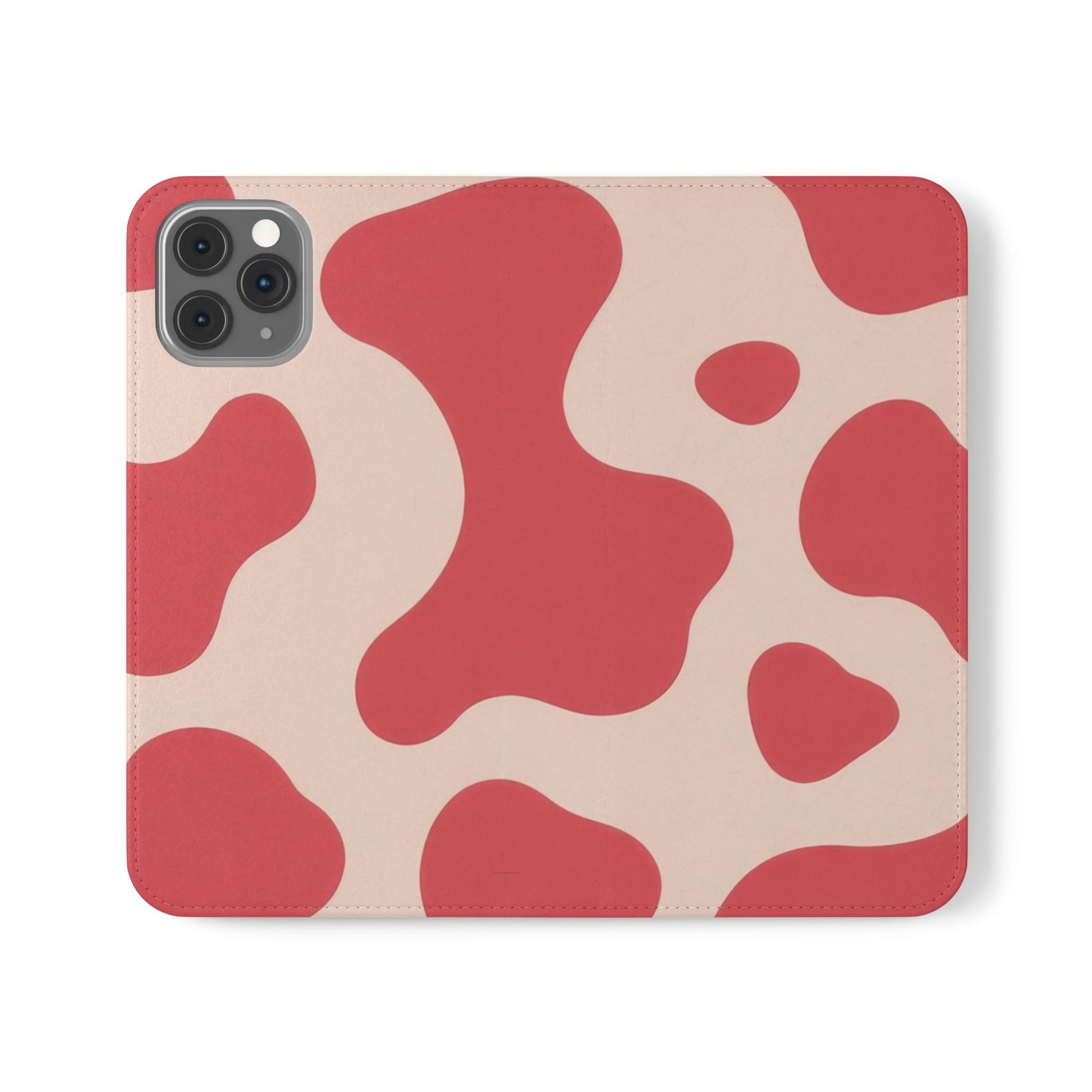 Red Jungle Cow Flip Cases, Artsulli - Art is Long, Life is Short, Phone Case, Size, iPhone 11 Pro, , , , , 19648474237731744050
