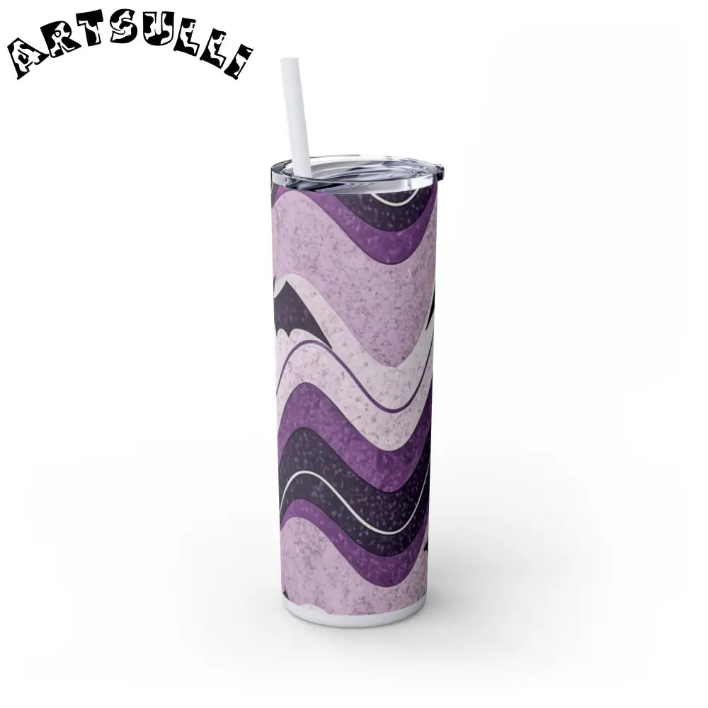 JAKKOUTTHEBXX Bat Wave Skinny Tumbler with Straw 20oz JAKKOUTTHEBXX