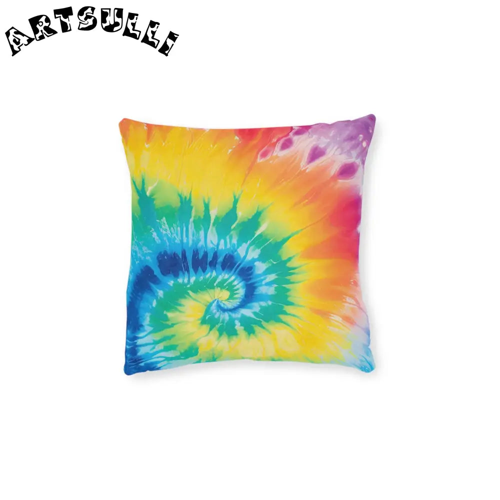 JAKKOUTTHEBXX Tie-Dye Faux Suede Square Pillow 2025