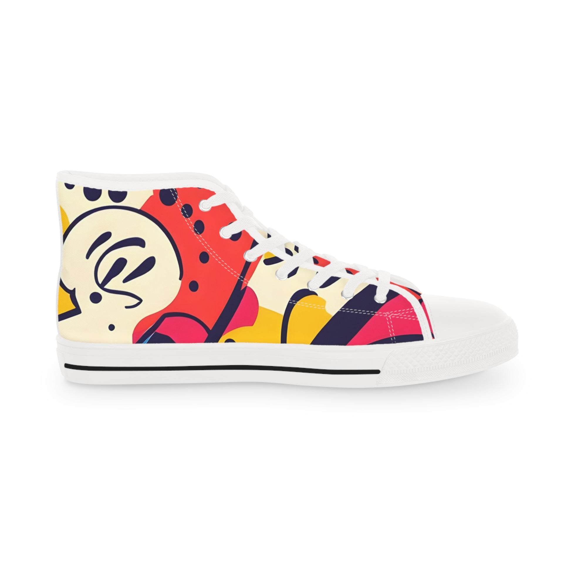 Comic x Pop Art Men's High Top Sneakers, Artsulli - Art is Long, Life is Short, Shoes, , , , , , , 