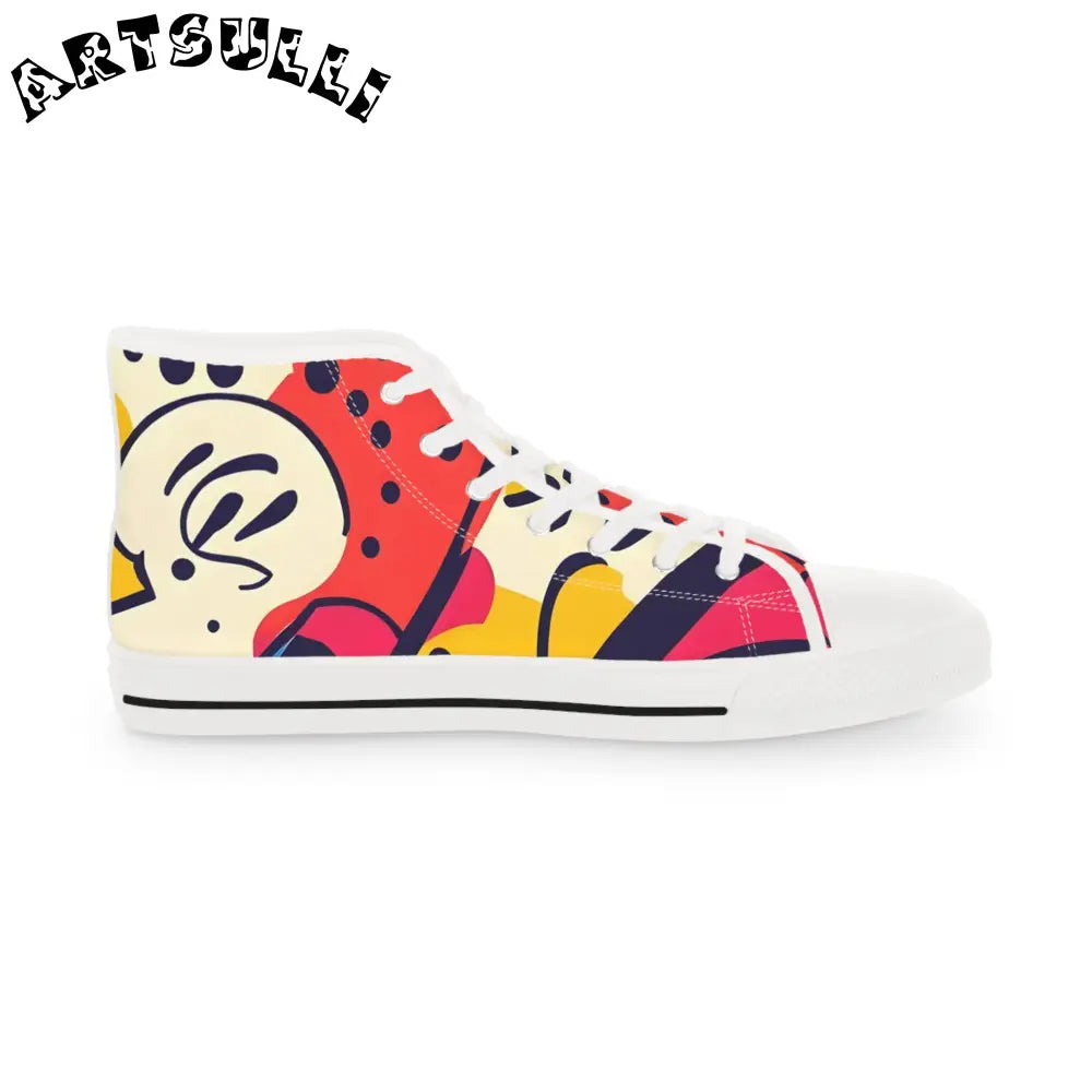 JAKKOUTTHEBXX Comic x Pop Art Men’s High Top Sneakers JAKKOUTTHEBXX