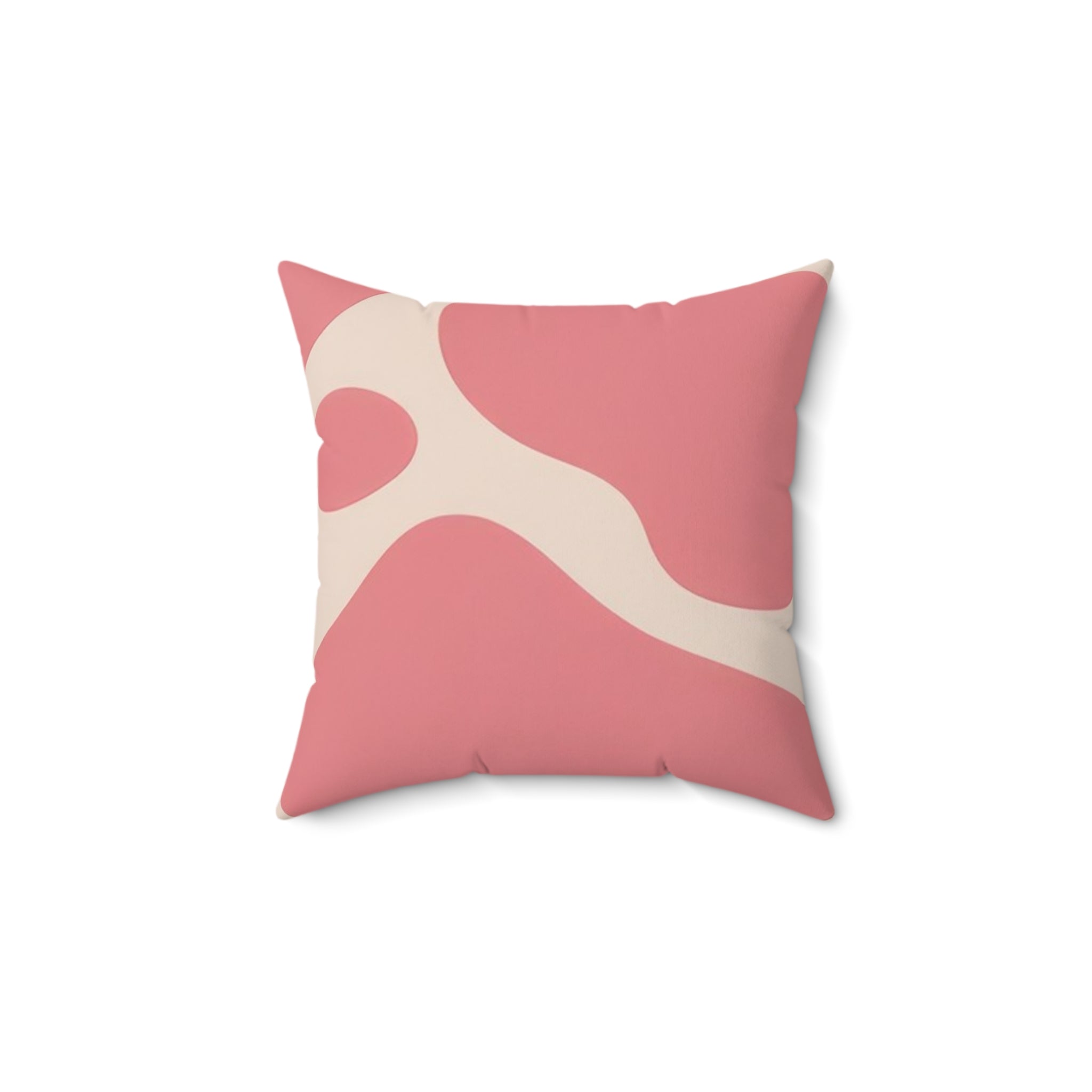 Pink and White Animal Print Spun Polyester Square Pillow, Artsulli - Art is Long, Life is Short, Home Decor, Size, 14" × 14", , , , , 22102257206360234190