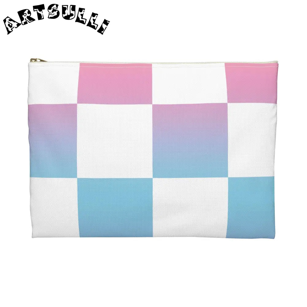 JAKKOUTTHEBXX Vaporwave Check Accessory Pouch JAKKOUTTHEBXX Artsulli