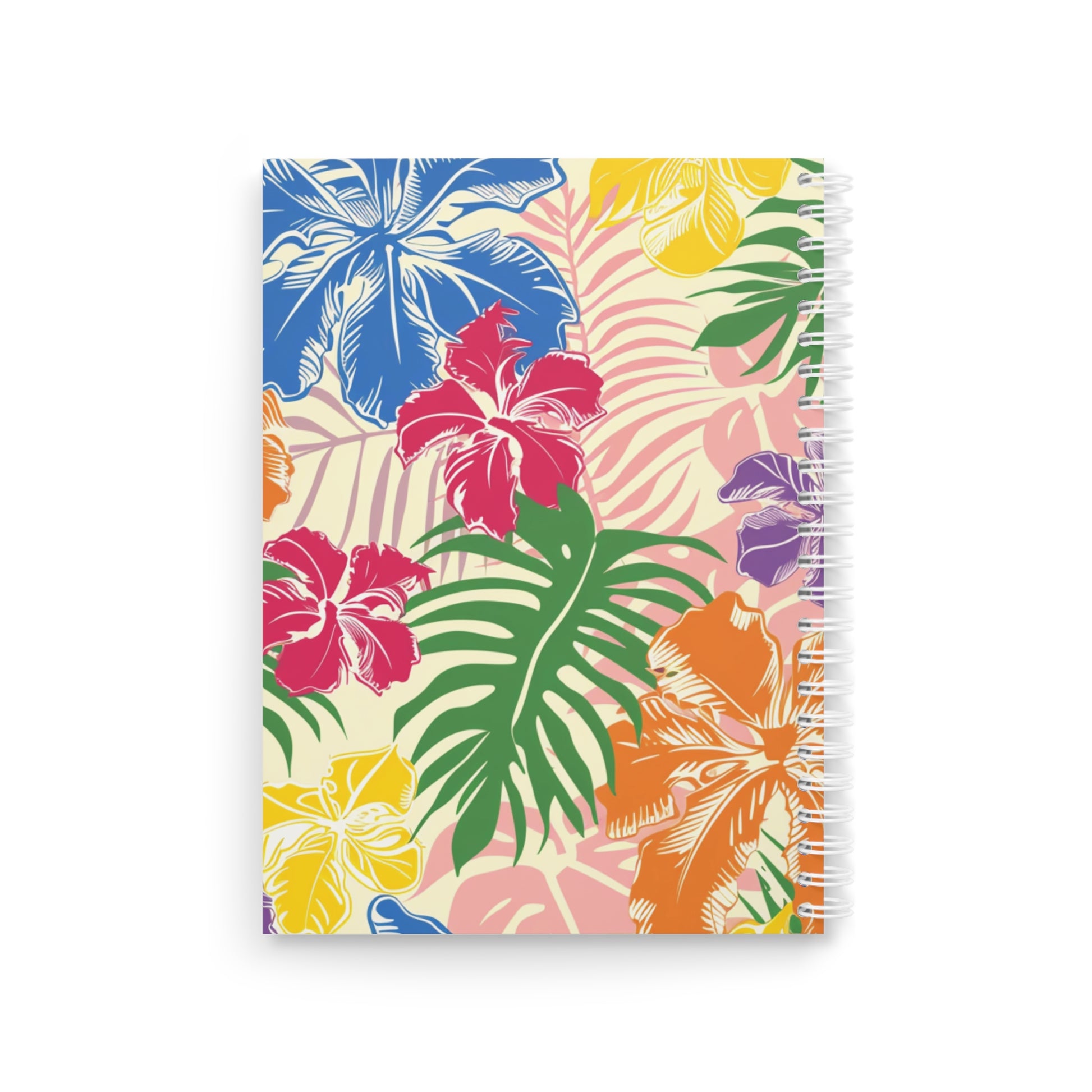 Blooming Tropical Flowers Spiral Notebook, Artsulli - Art is Long, Life is Short, Paper products, , , , , , , 