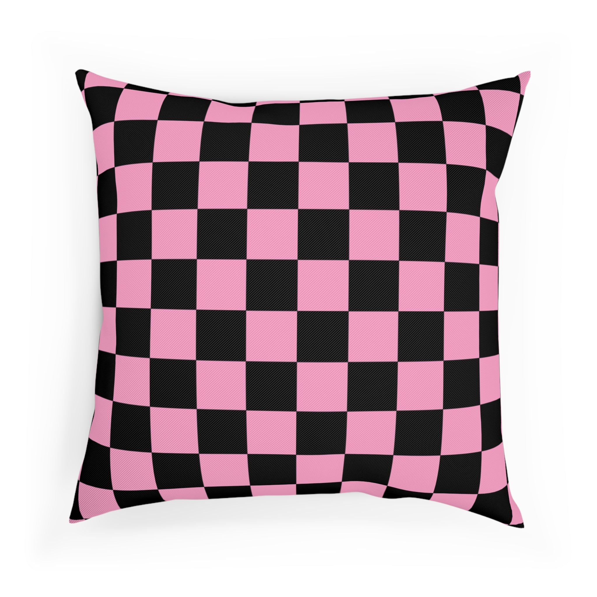 Checkerboard Black and Pink Cushion, Artsulli - Art is Long, Life is Short, Home Decor, , , , , , , 