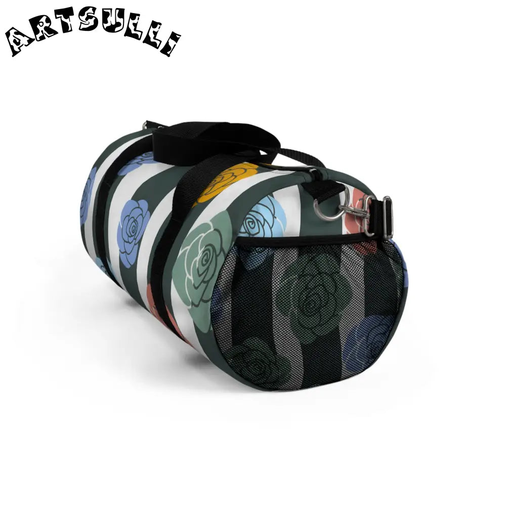 JAKKOUTTHEBXX Stripes x Roses Black and White Copy of Duffel Bag
