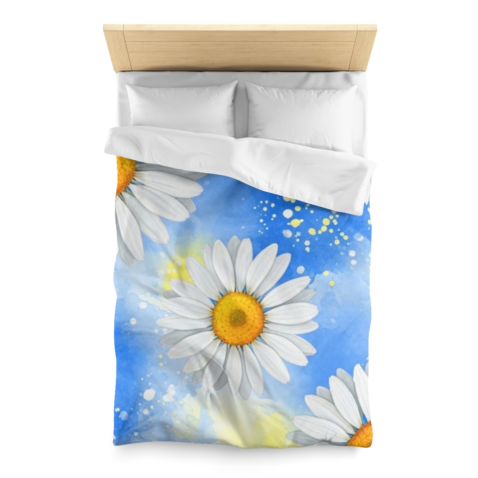 Daisies Microfiber Duvet Cover, Artsulli - Art is Long, Life is Short, Home Decor, , , , , , , 