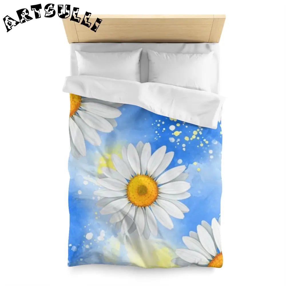 JAKKOUTTHEBXX Daisies Microfiber Duvet Cover JAKKOUTTHEBXX Artsulli