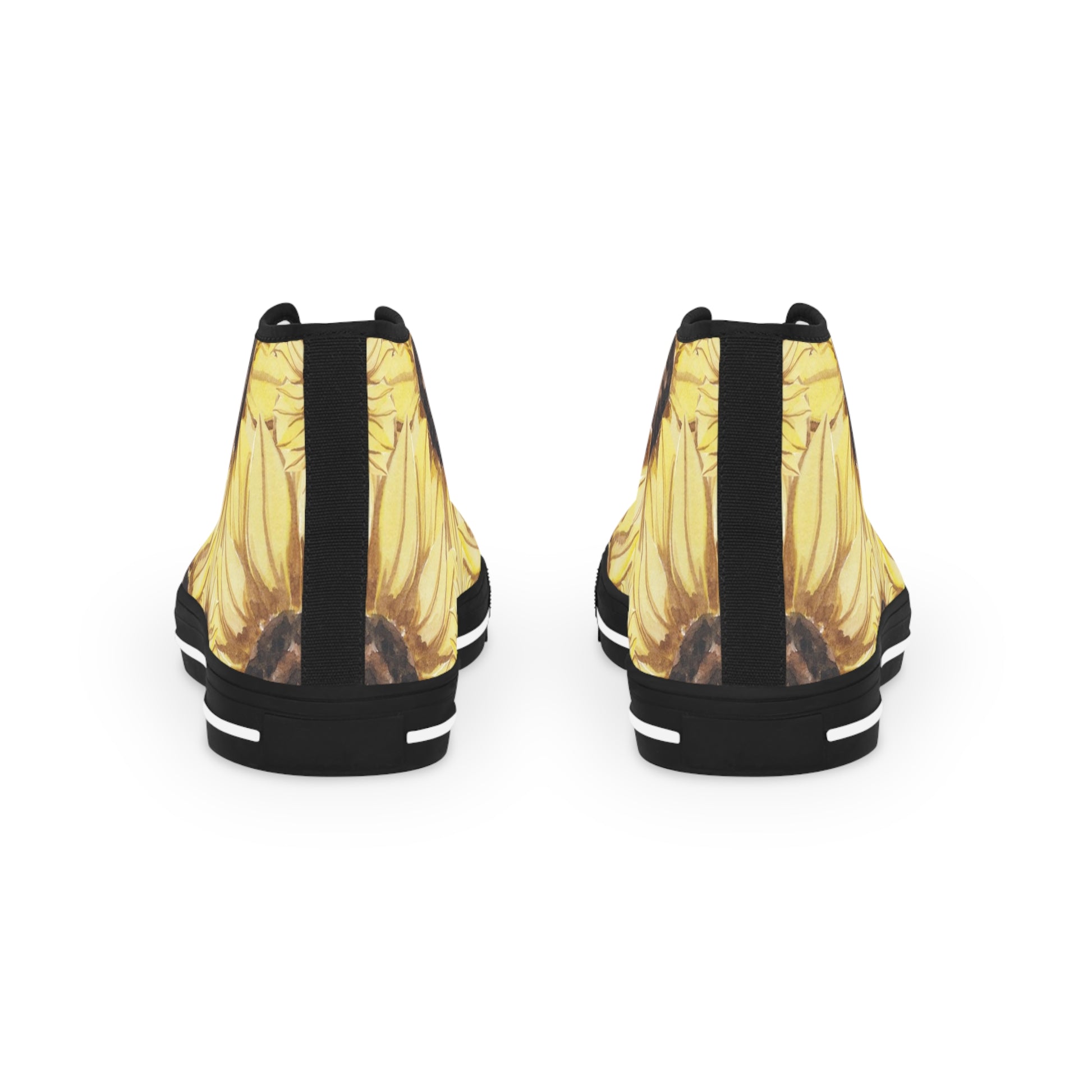 Retro Anime Sunflower Men's High Top Sneakers, Artsulli - Art is Long, Life is Short, Shoes, , , , , , , 