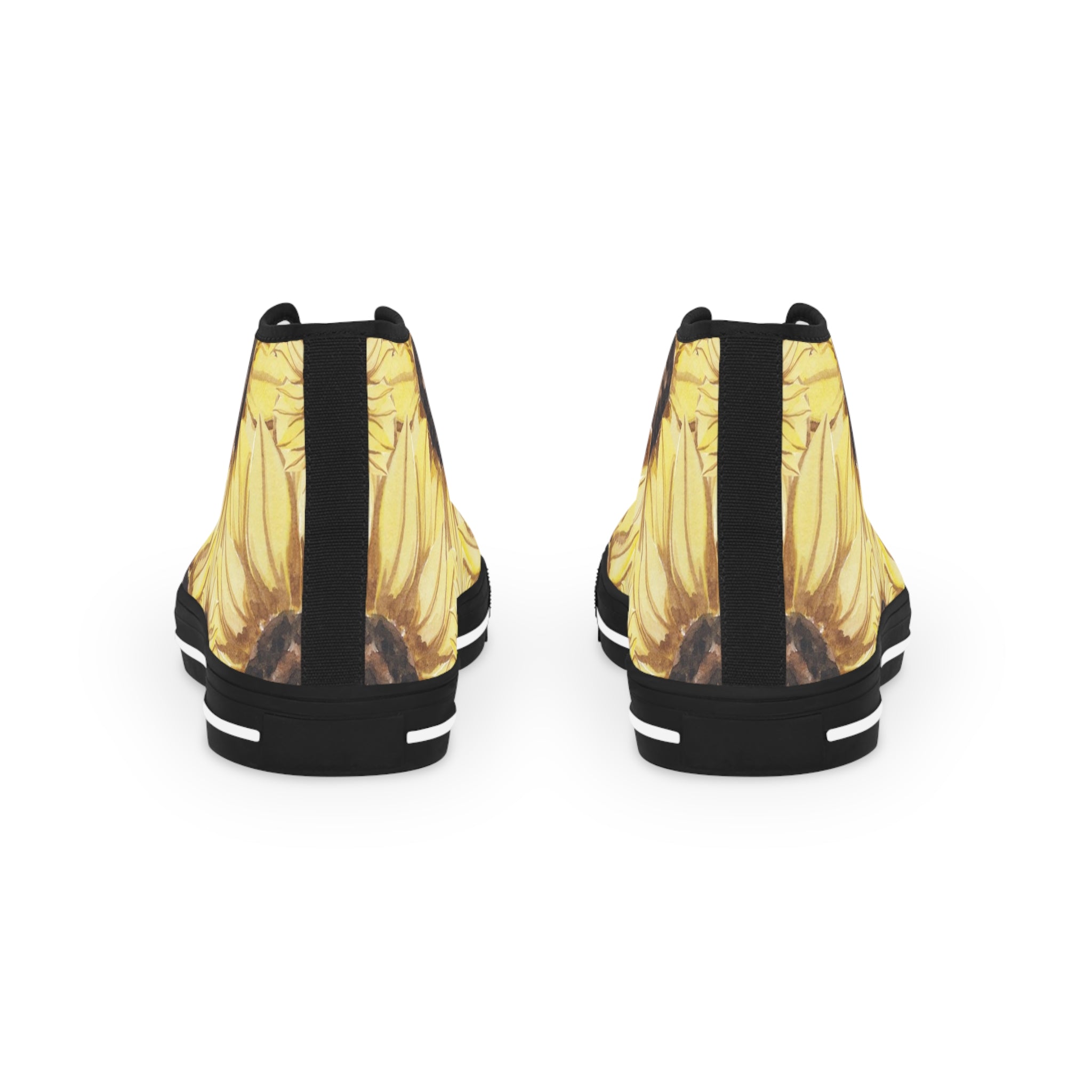 Retro Anime Sunflower Men's High Top Sneakers, Artsulli - Art is Long, Life is Short, Shoes, , , , , , , 