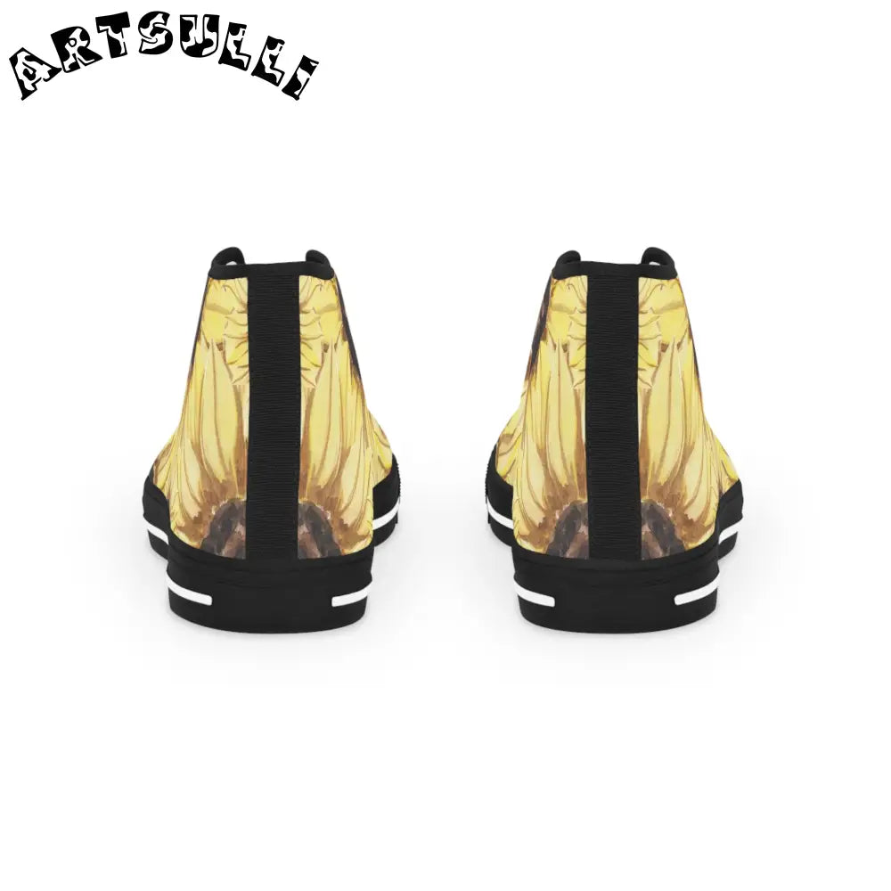 JAKKOUTTHEBXX Retro Anime Sunflower Men’s High Top Sneakers