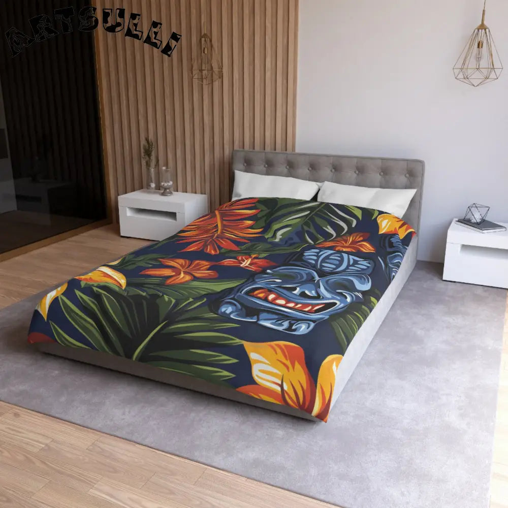 JAKKOUTTHEBXX Tropical Tiki Mask Duvet Cover 2025