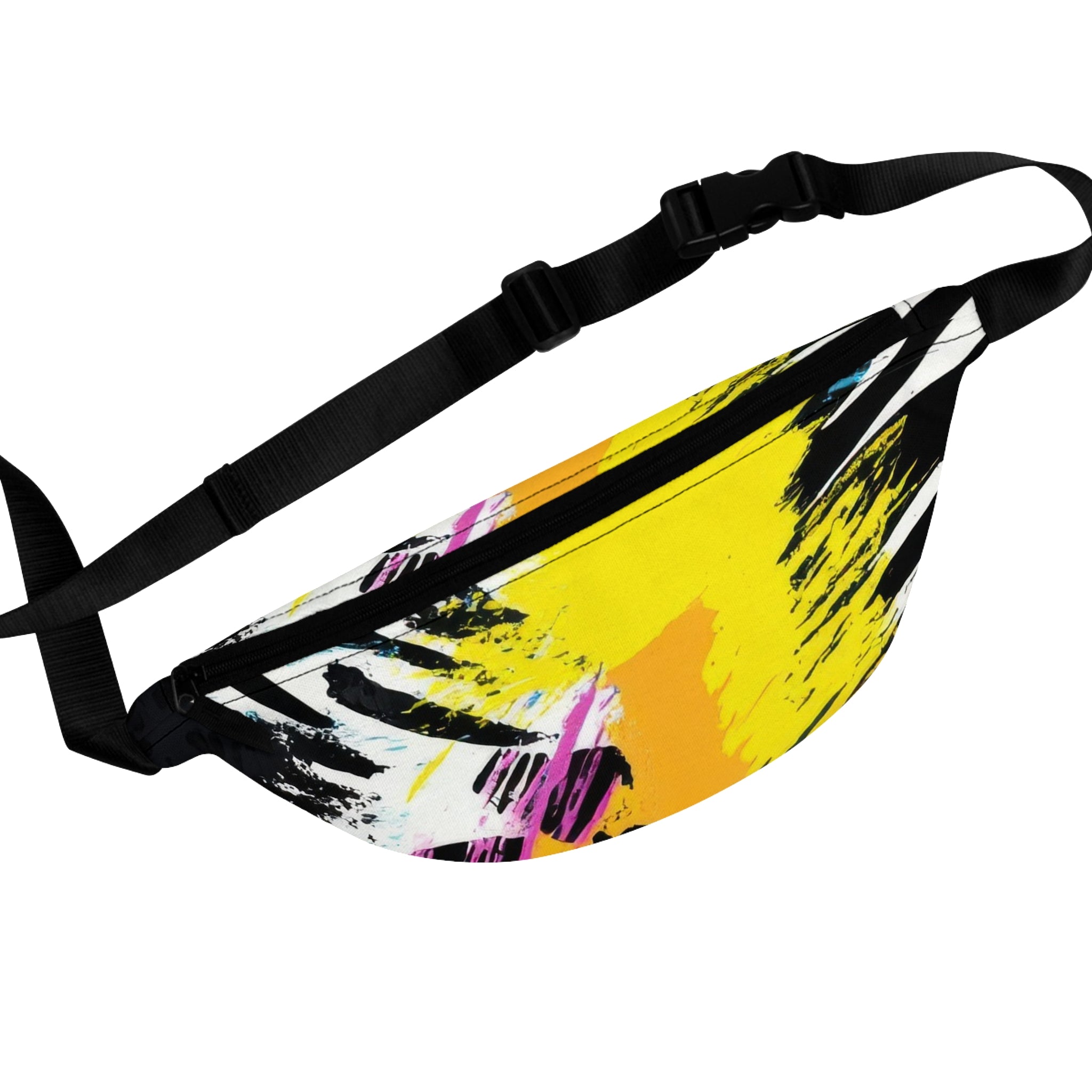 Zebra Stripes x Leapord Print x Paint Splatter Multi-Color Fanny Pack, Artsulli - Art is Long, Life is Short, Bags, Size, One size, , , , , 17728523198387