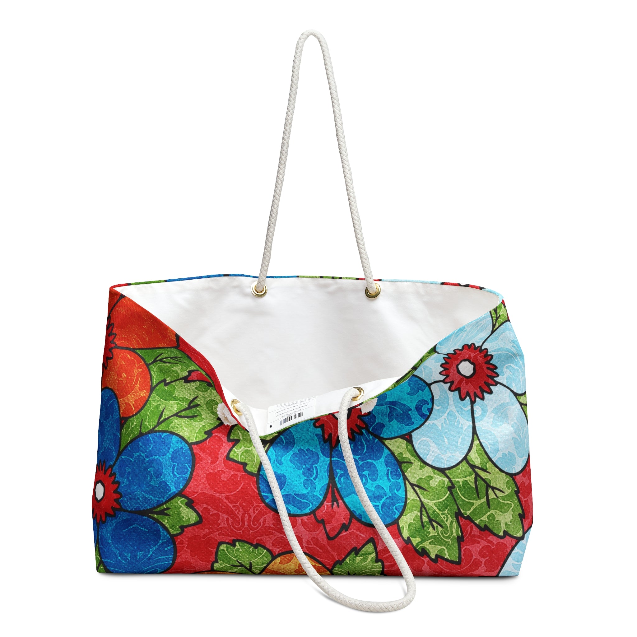 Groovy Red Floral Kl II Weekender Bag, Artsulli - Art is Long, Life is Short, Bags, , , , , , , 
