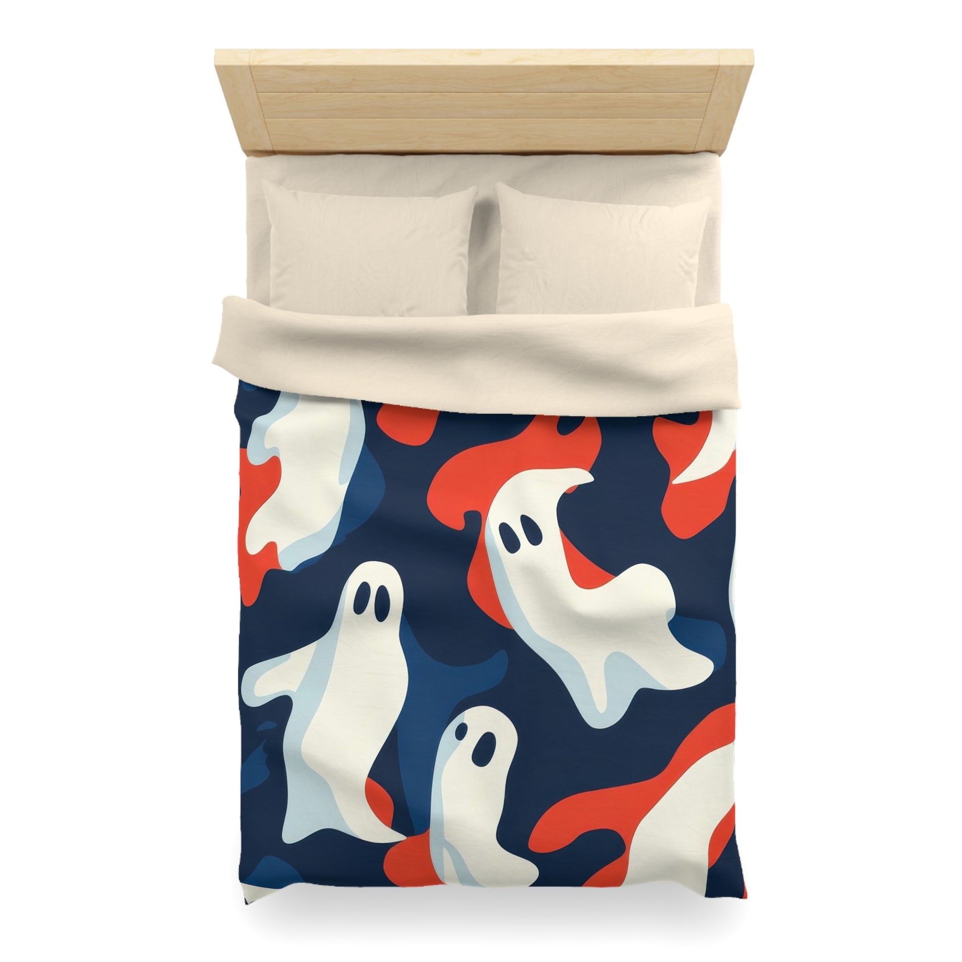 Camo Ghosts Microfiber Duvet Cover, Artsulli - Art is Long, Life is Short, Home Decor, , , , , , , 