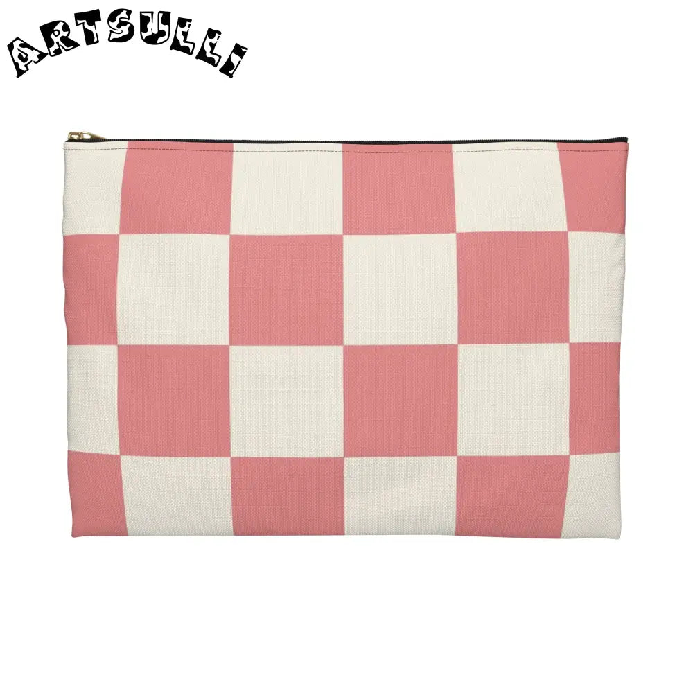 JAKKOUTTHEBXX Retro Checkered Grassland Sprites Accessory Pouch