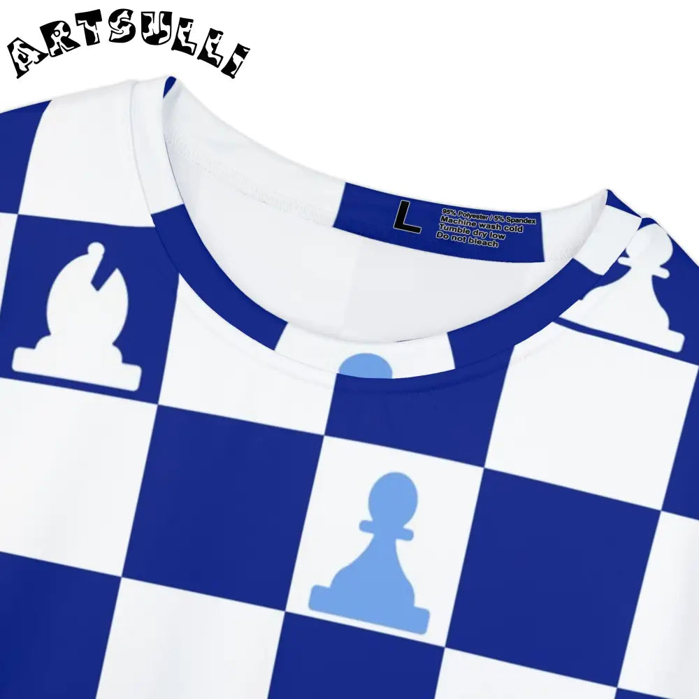 JAKKOUTTHEBXX Checkered Chess Piece Artistic Work Tee 2025