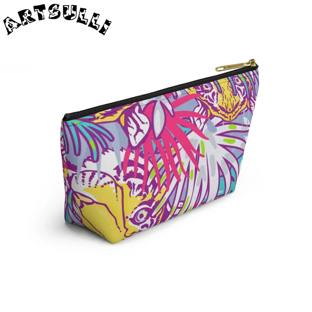 JAKKOUTTHEBXX Tropical Floral Tigers Torquise and Purple Accessory