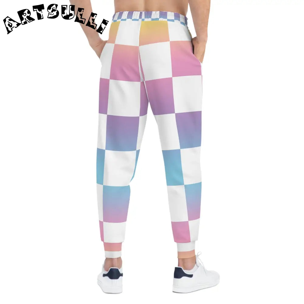 JAKKOUTTHEBXX Vaporwave Check Athletic Joggers (AOP) JAKKOUTTHEBXX