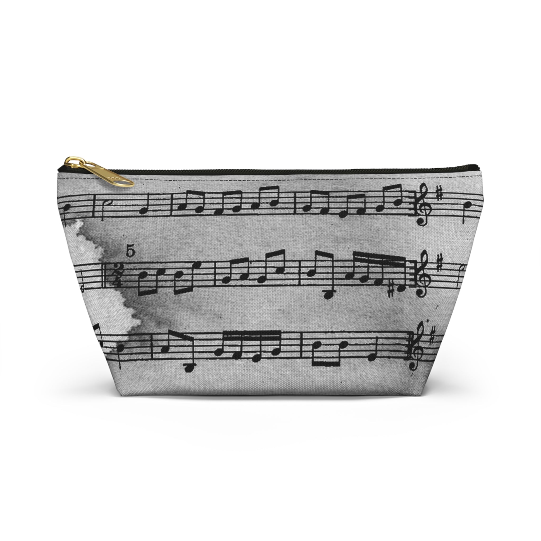 Drip Spill Type Beat Sheet Music Black Accessory Pouch w T-bottom, Artsulli - Art is Long, Life is Short, Bags, Size, Small, Color, Black zipper, , , 18427565057030099129